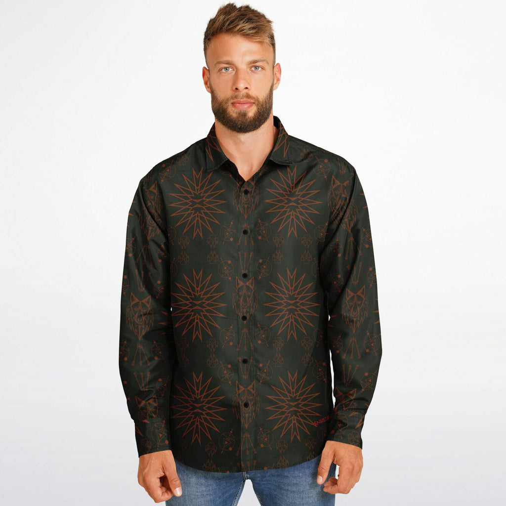 $NiieihiiNookei Long Sleeve Button Down Shirt - AOP