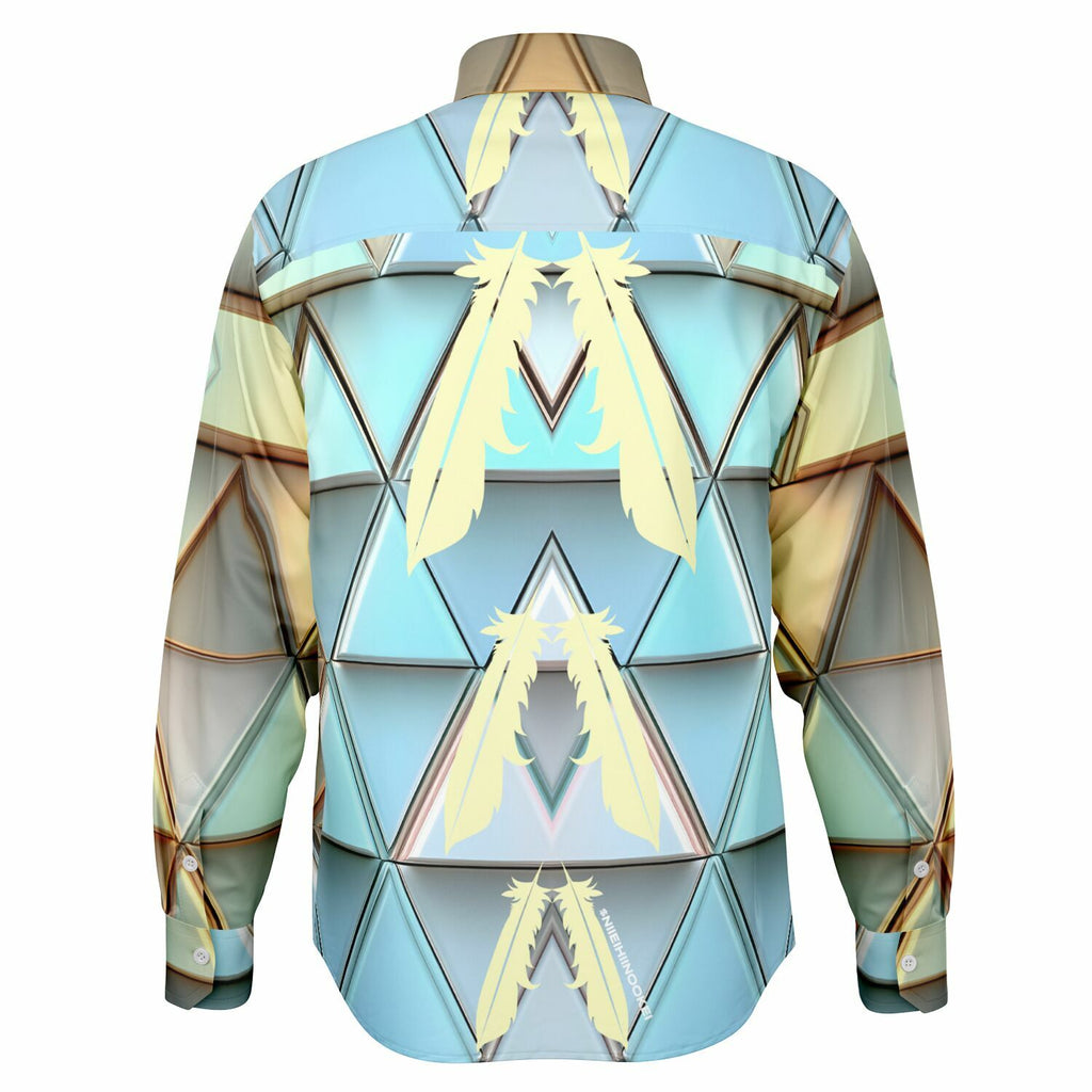 $NiieihiiNookei Long Sleeve Button Down Shirt - AOP