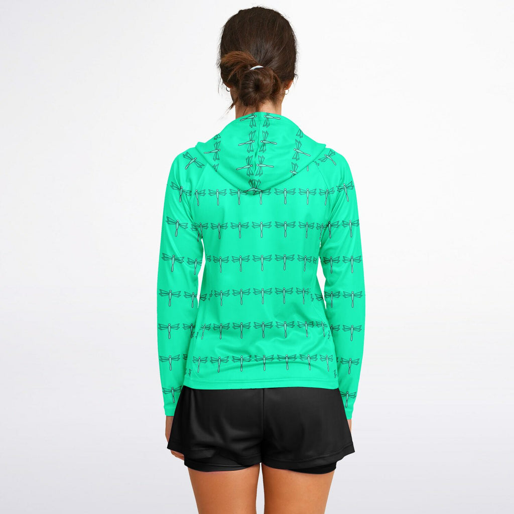 $NiieihiiNookei Women's Long Sleeve Hooded Performance Shirt - AOP