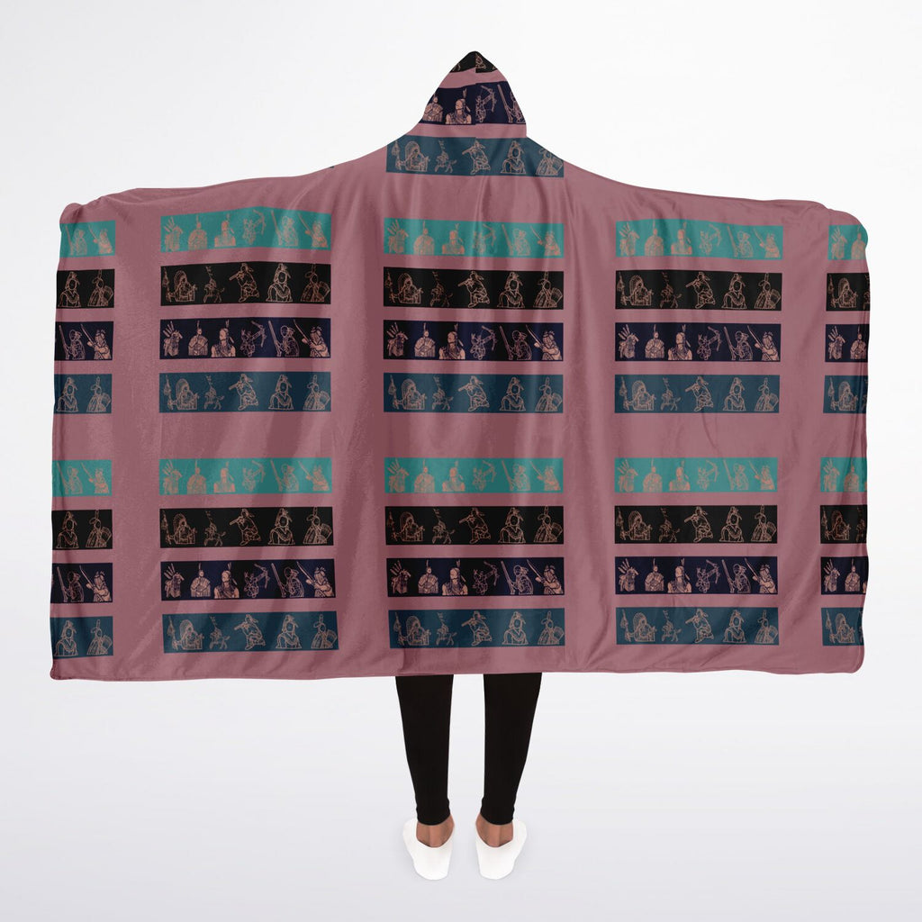 $NiieihiiNookei Hooded Blanket Sherpa - AOP