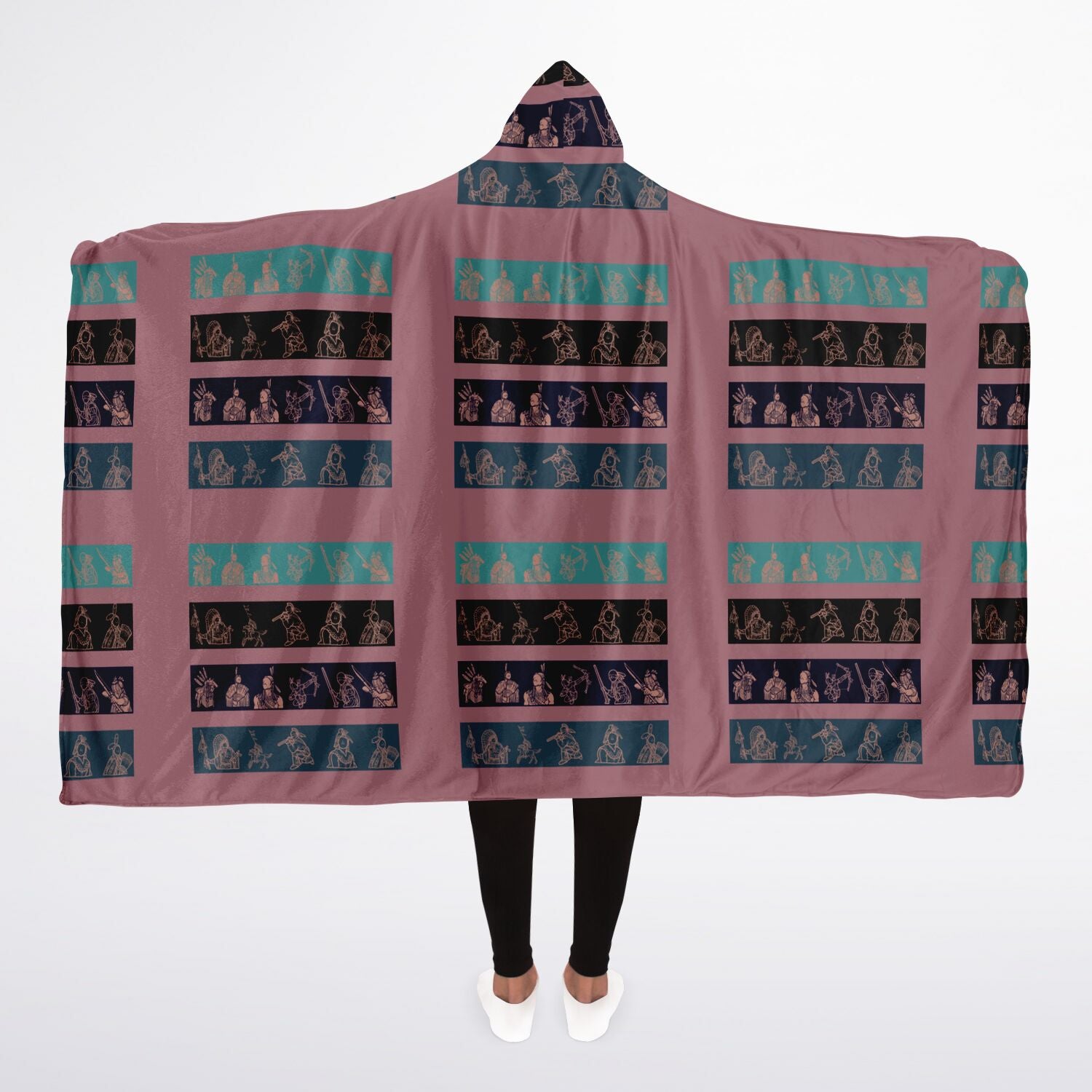 $NiieihiiNookei Hooded Blanket Sherpa - AOP