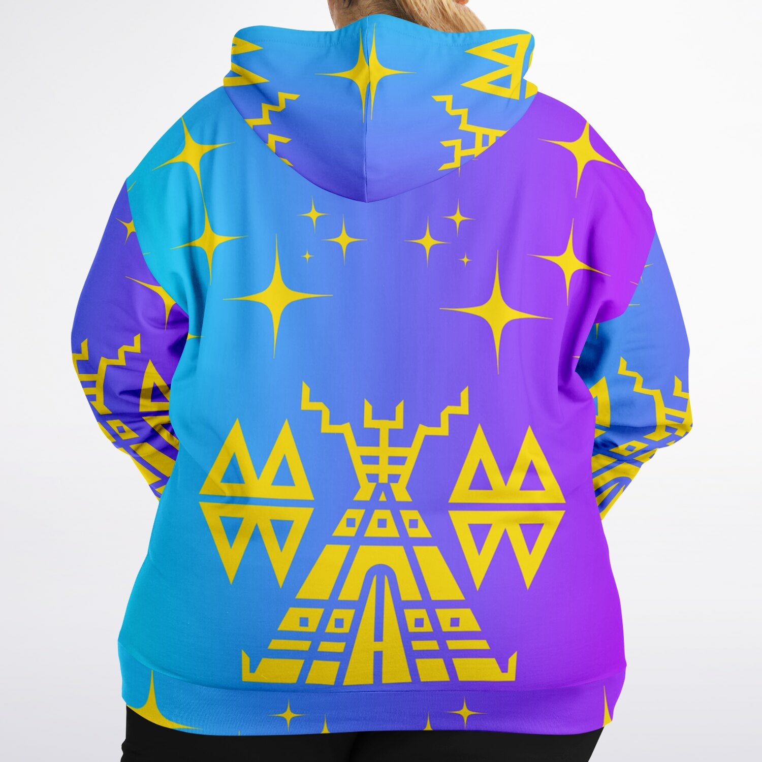 $NiieihiiNookei Fashion Plus-size Ziphoodie - AOP
