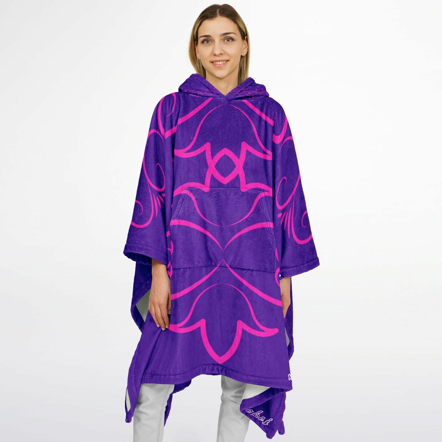 $NiieihiiNookei Flannel Blanket Poncho - AOP