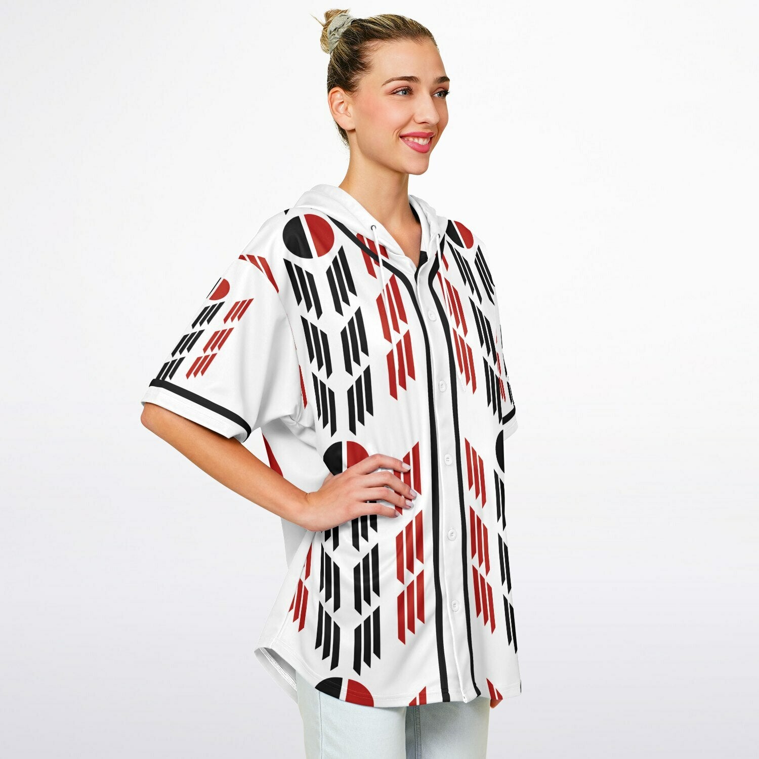Arapaho Flag Hooded Baseball Jersey - AOP