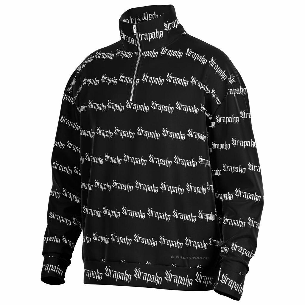 $NiieihiiNookei Heavyweight Oversized Quarter Zip Sweatshirt - AOP