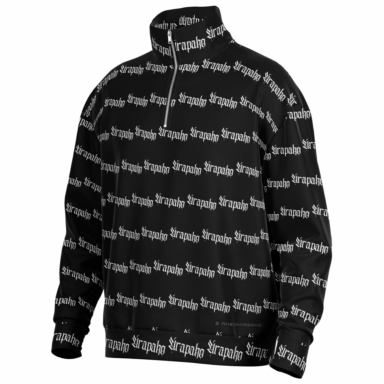 $NiieihiiNookei Heavyweight Oversized Quarter Zip Sweatshirt - AOP
