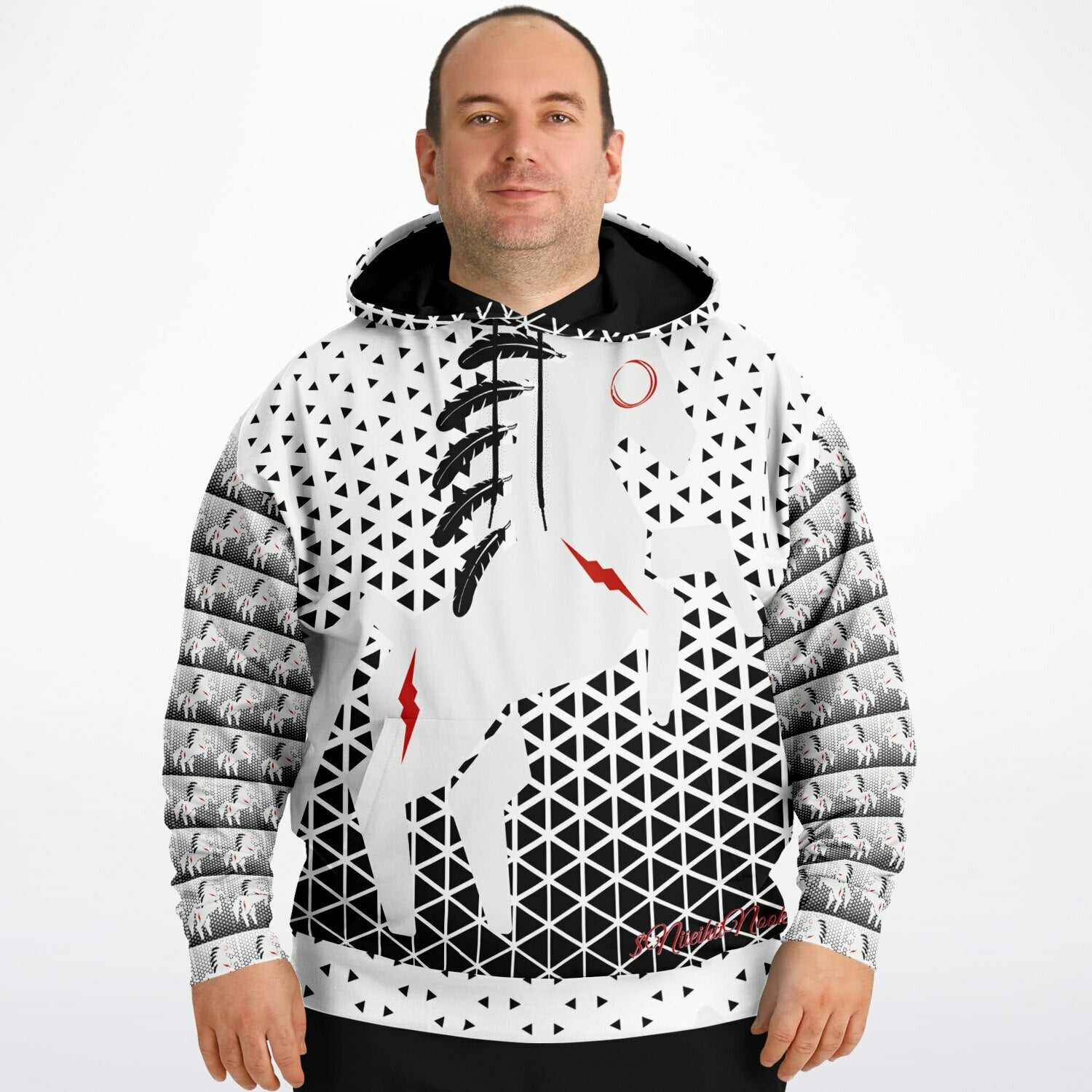 $NiieihiiNookei Plus-size Hoodie - AOP