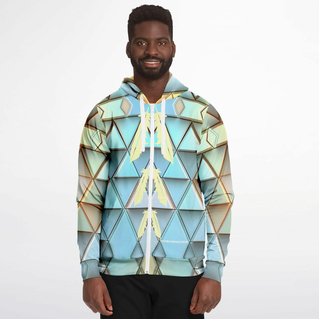 $NiieihiiNookei Athletic Zip-Up Hoodie - AOP