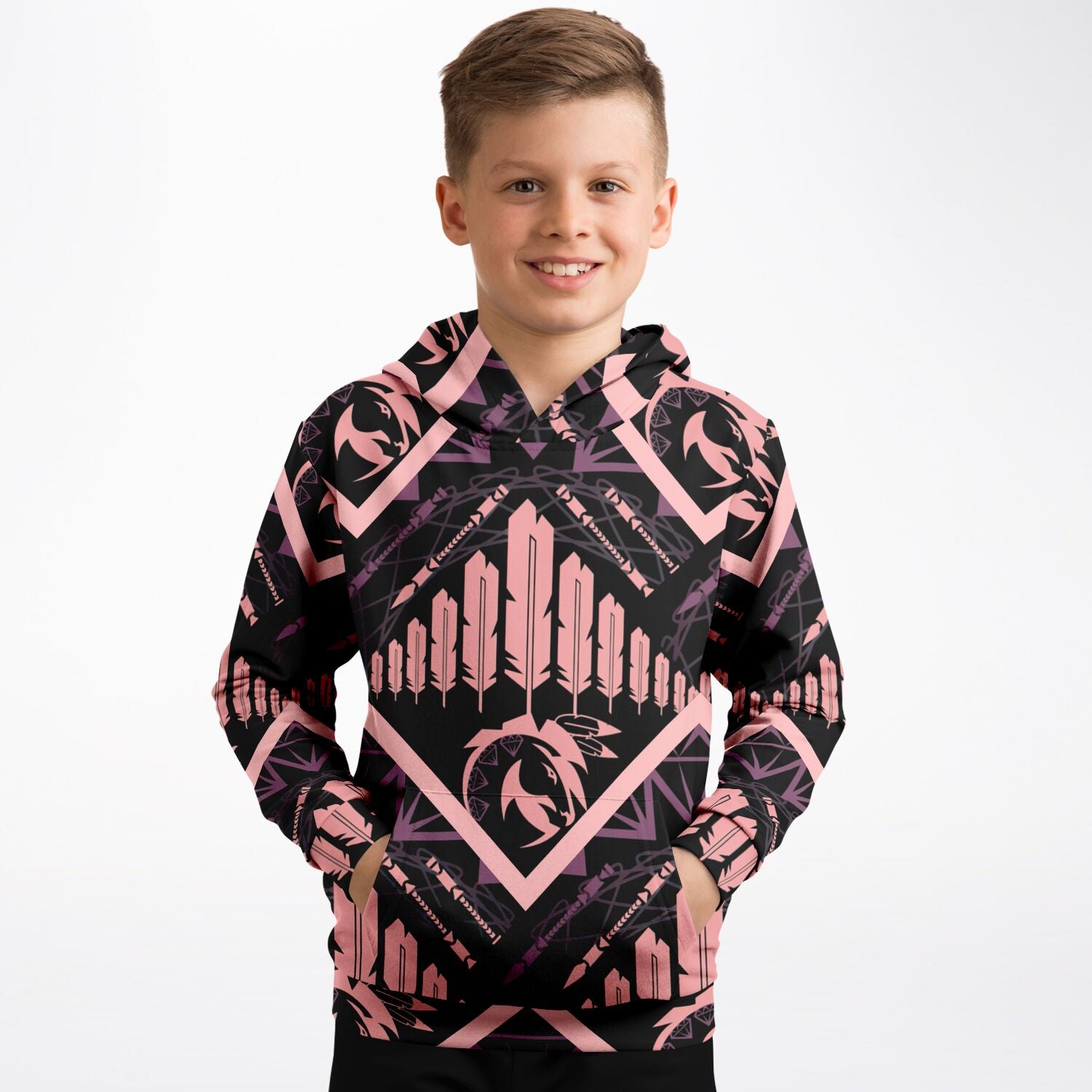 $NiieihiiNookei Athletic Kids Hoodie - AOP