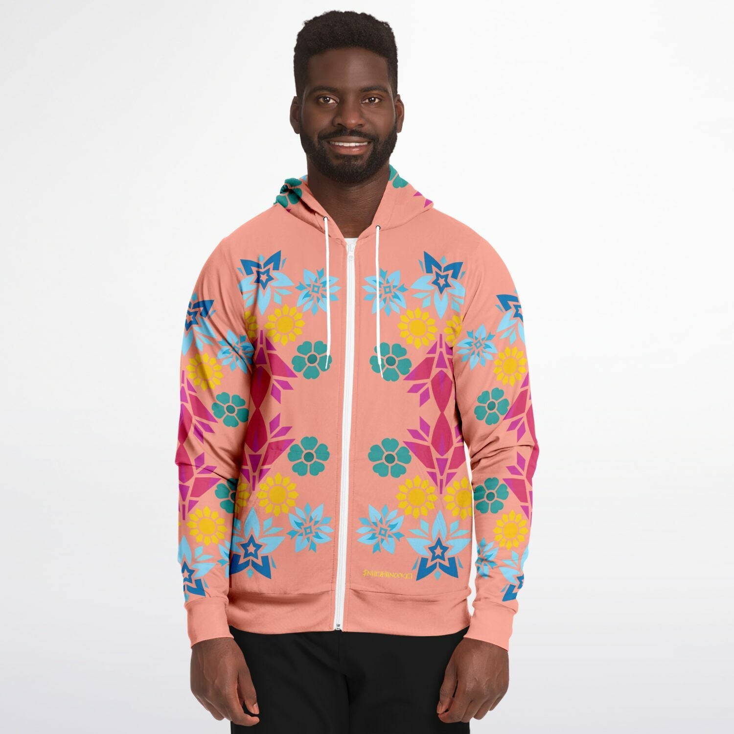$NiieihiiNookei Athletic Zip-Up Hoodie - AOP