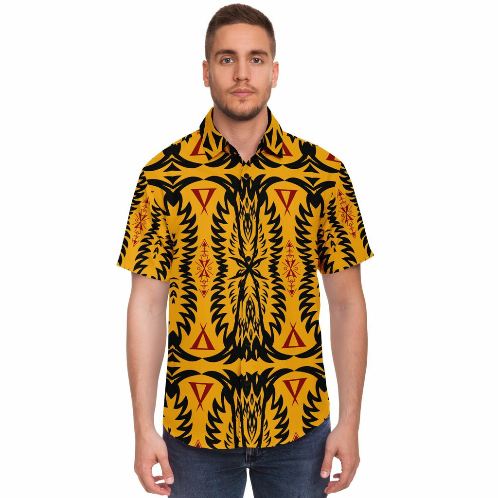 Short Sleeve Button Down Shirt 3- AOP