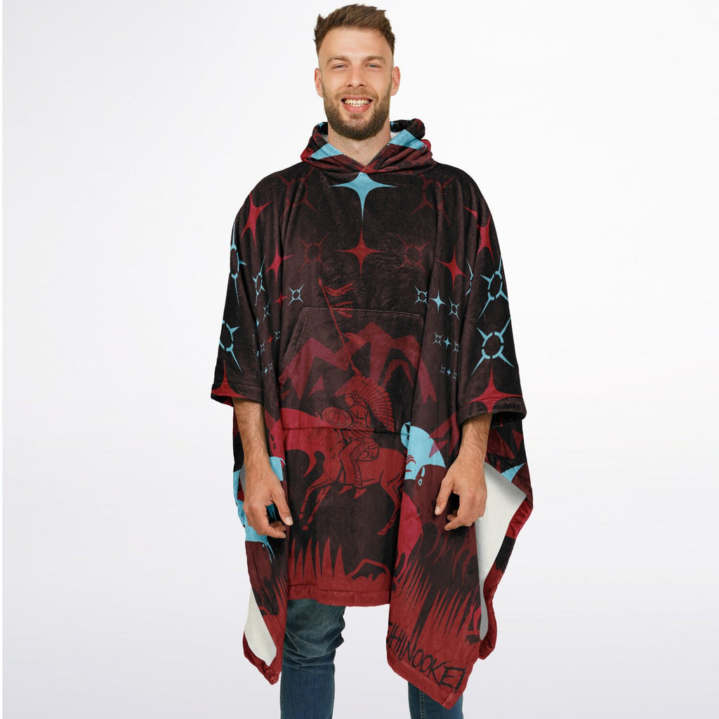 $NiieihiiNookei Flannel Blanket Poncho - AOP