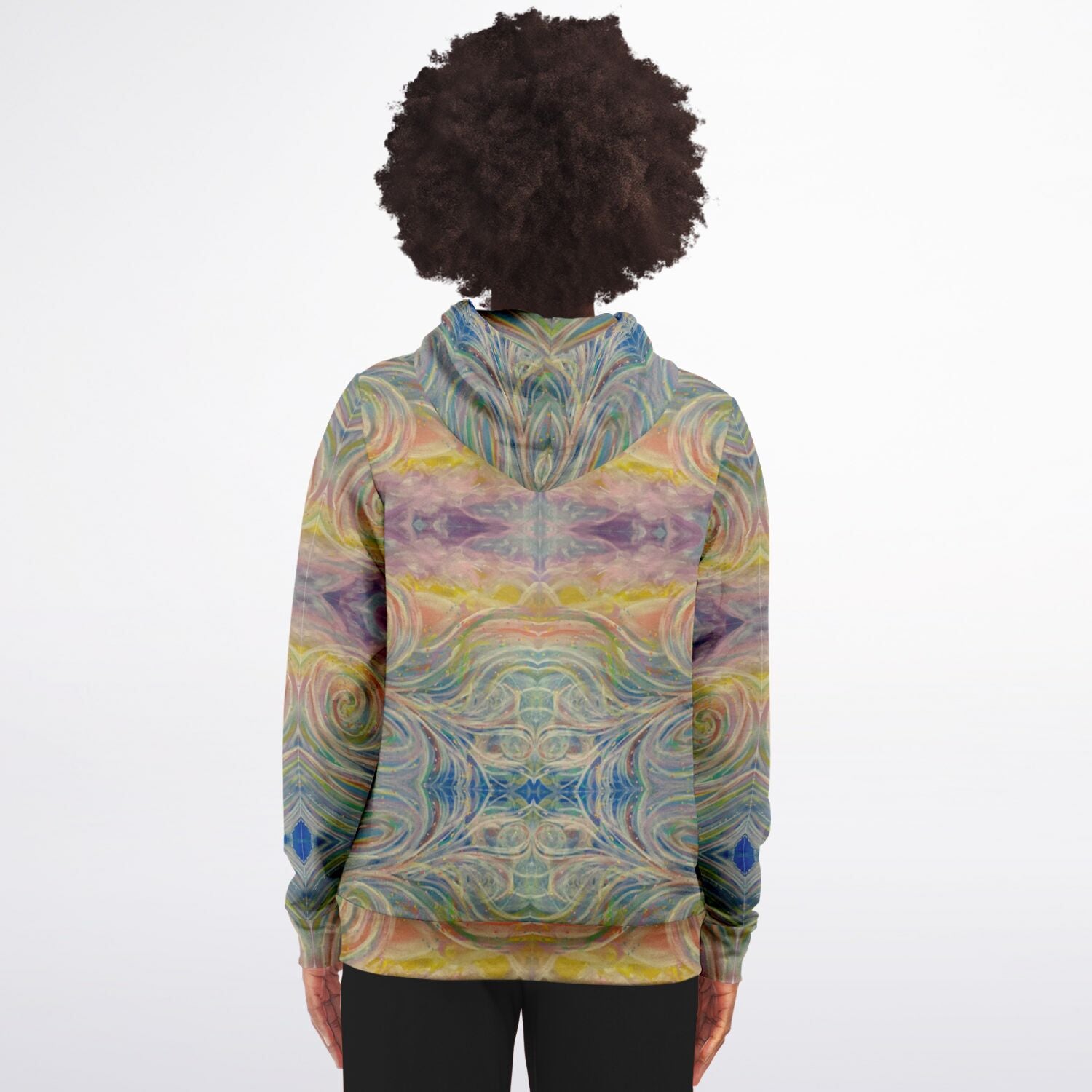 SMW Watercolor Fashion Zip-Up Hoodie - AOP
