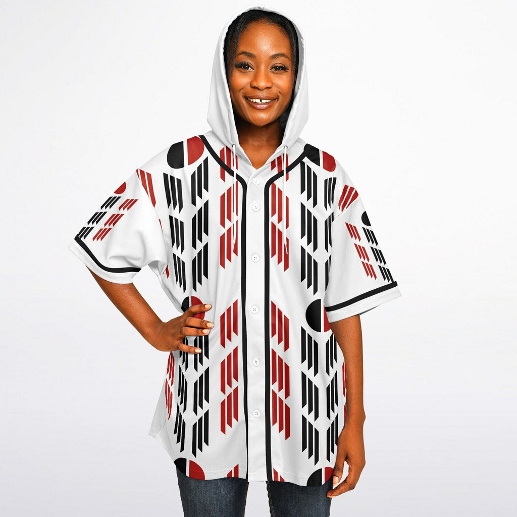 Arapaho Flag Hooded Baseball Jersey - AOP