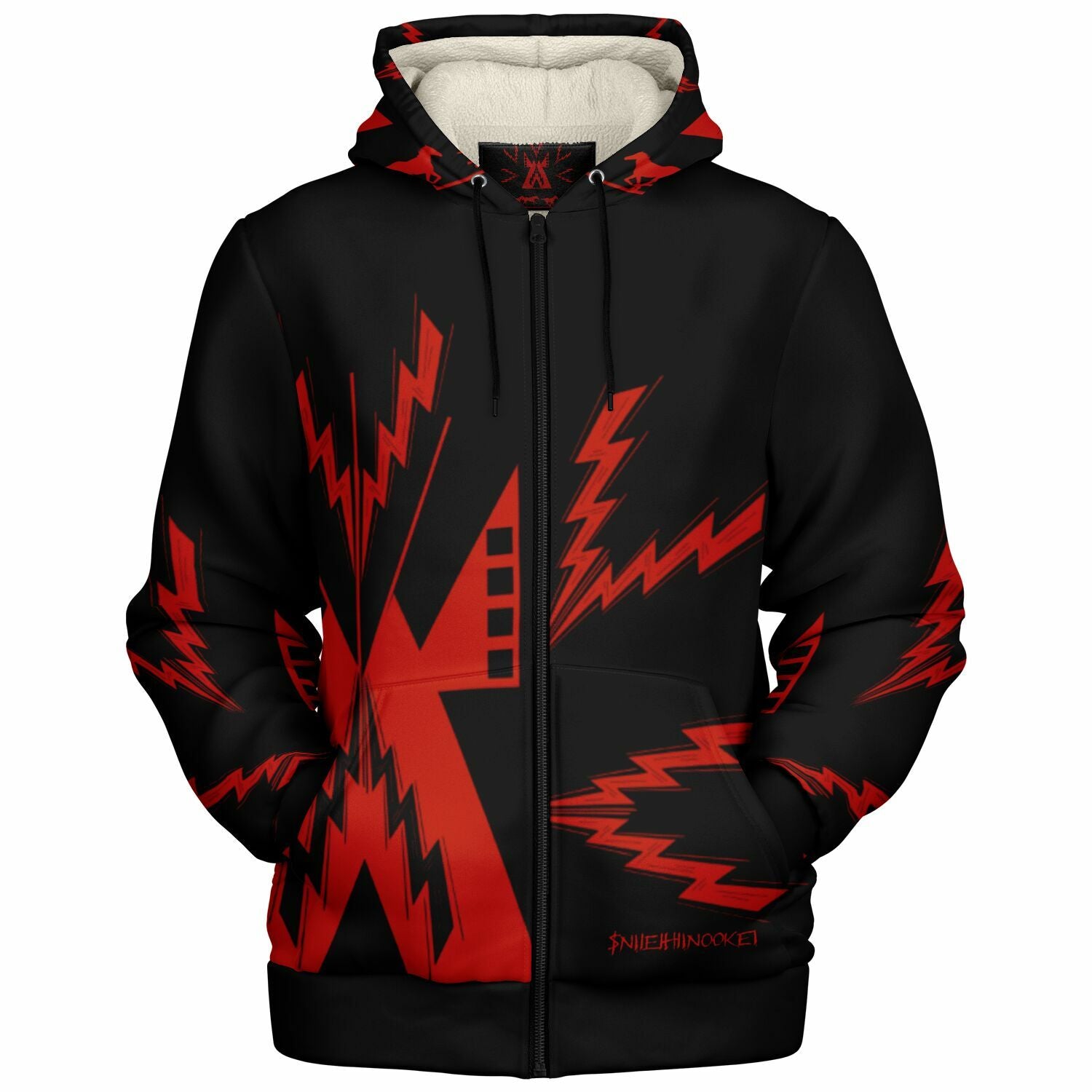 $NiieihiiNookei Microfleece Ziphoodie - AOP