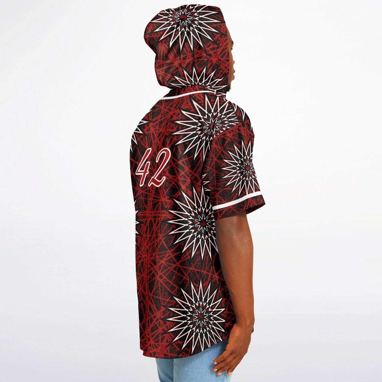 Hooded Baseball Jersey - AOP
