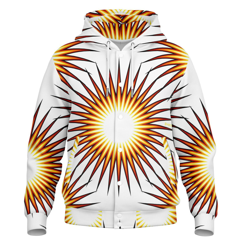 $NiieihiiNookei Hooded Baseball Jacket - AOP