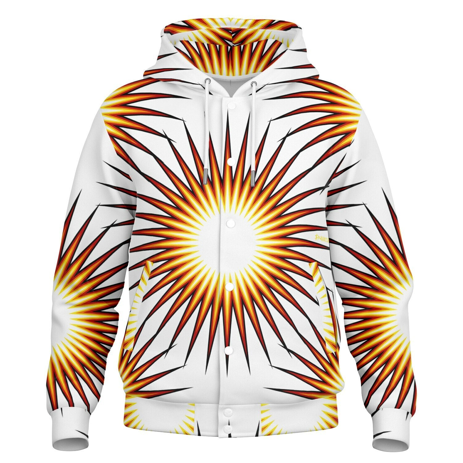 $NiieihiiNookei Hooded Baseball Jacket - AOP