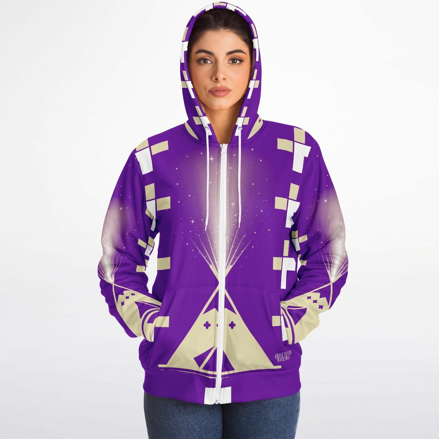 $NiieihiiNookei Microfleece Ziphoodie - AOP