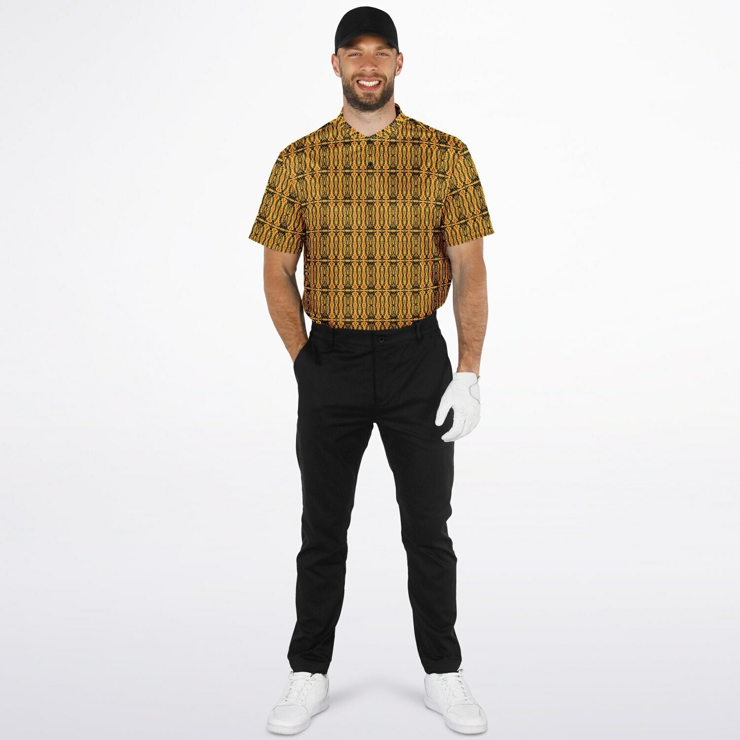 $NiieihiiNookei Blade Collar Polo Shirt - AOP