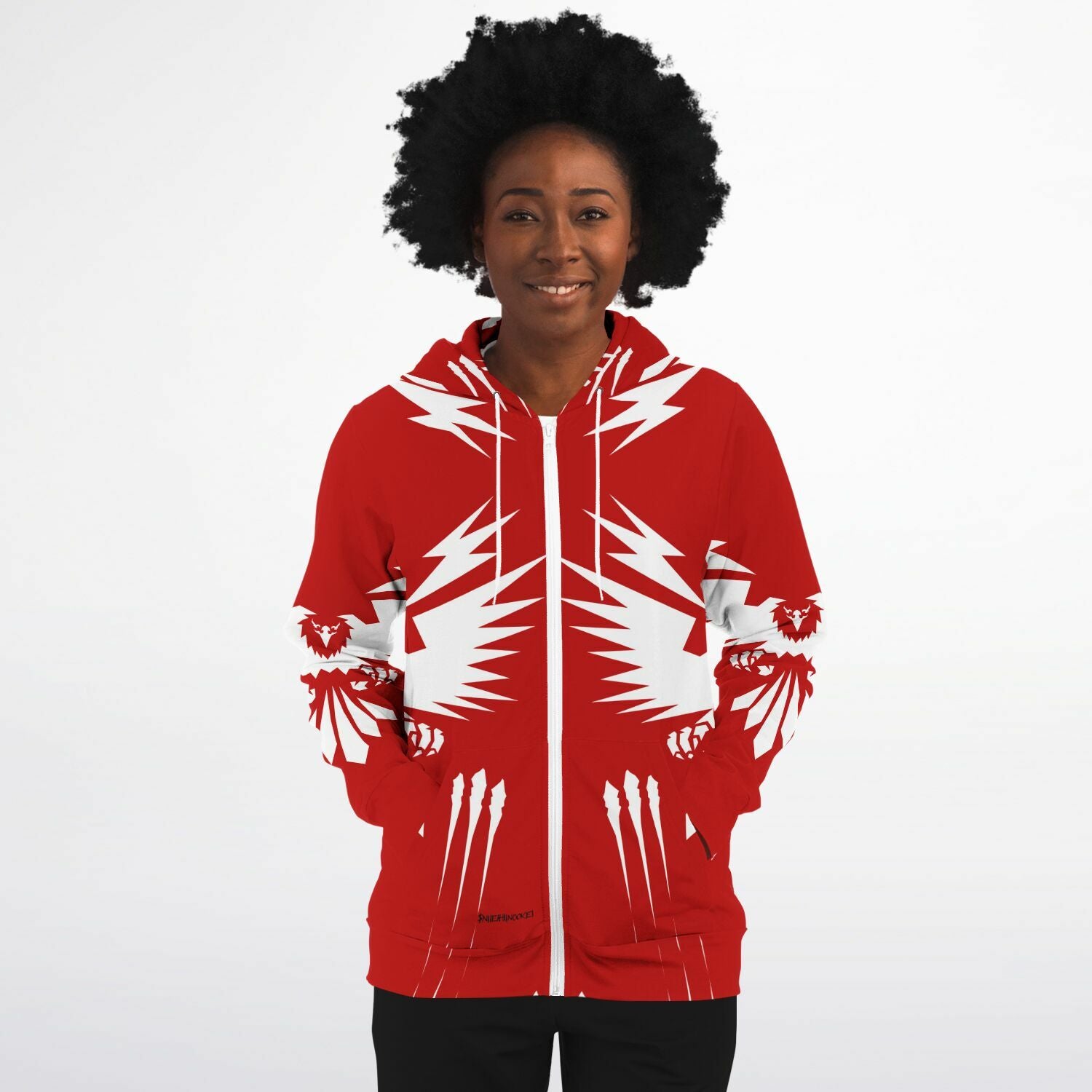 $NiieihiiNookei Athletic Zip-Up Hoodie - AOP