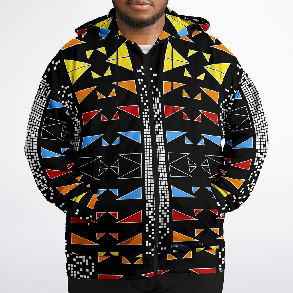 $NiieihiiNookei Fashion Plus-size Ziphoodie - AOP