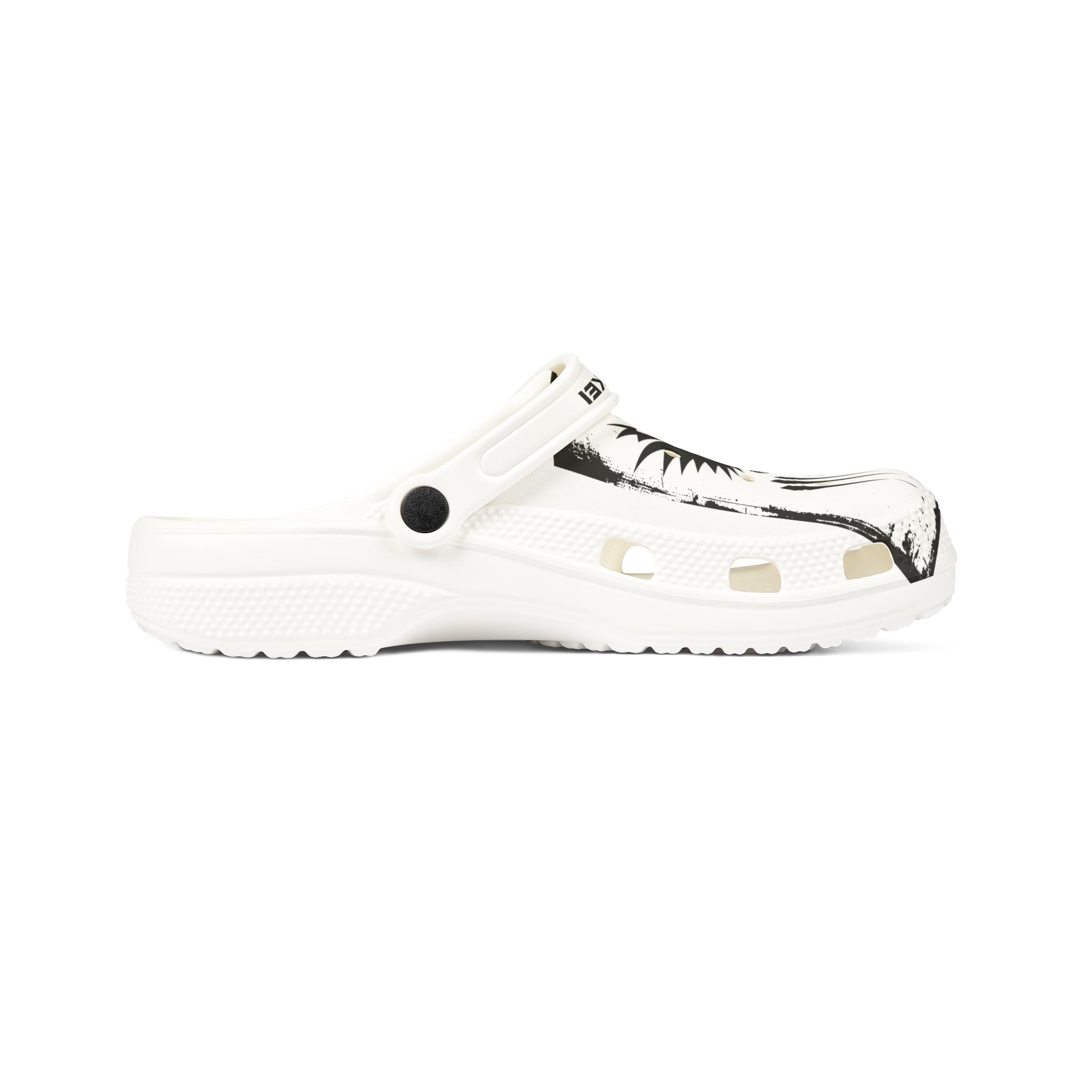 $NiieihiiNookei EVA Foam Clogs — Black Ink Splash Design