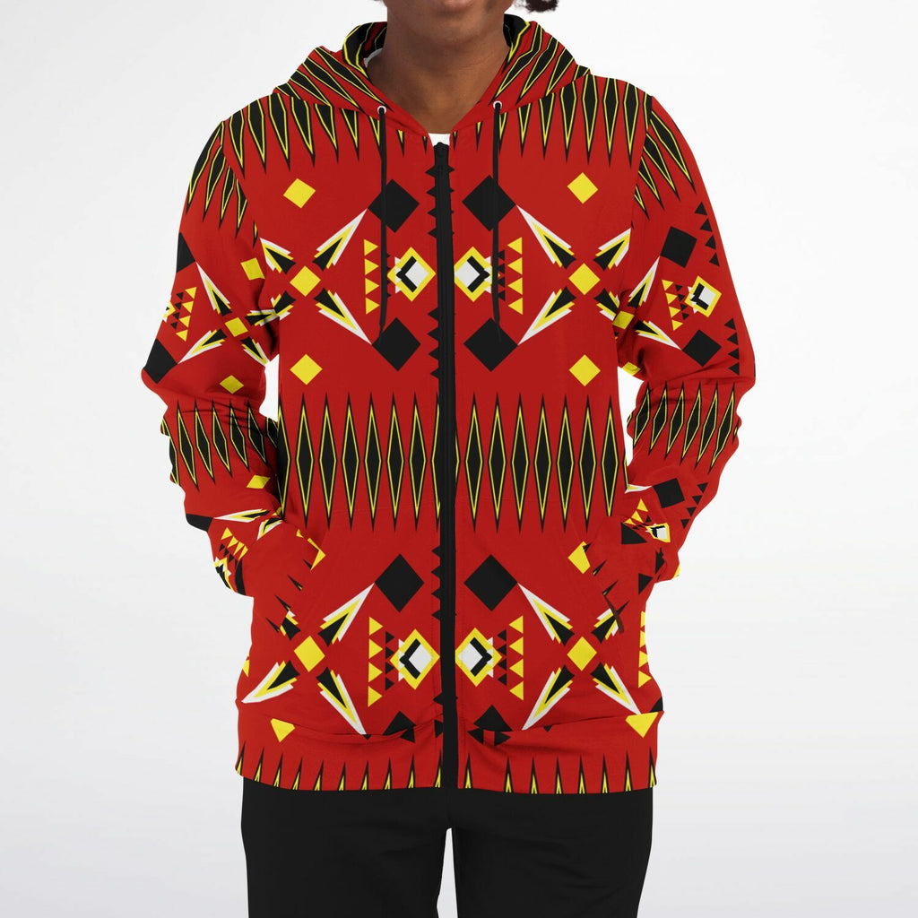 $NiieihiiNookei Athletic Zip-Up Hoodie - AOP