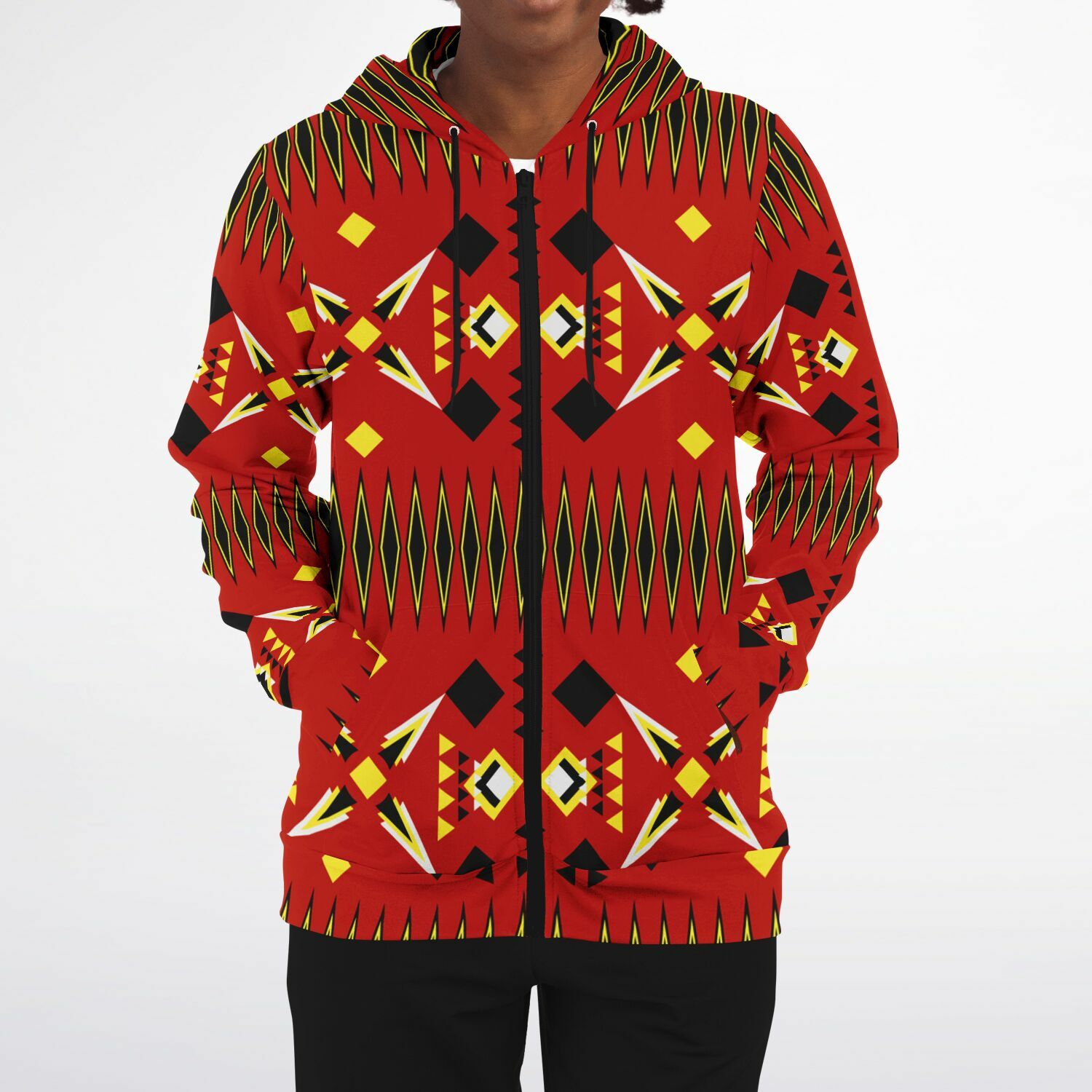 $NiieihiiNookei Athletic Zip-Up Hoodie - AOP