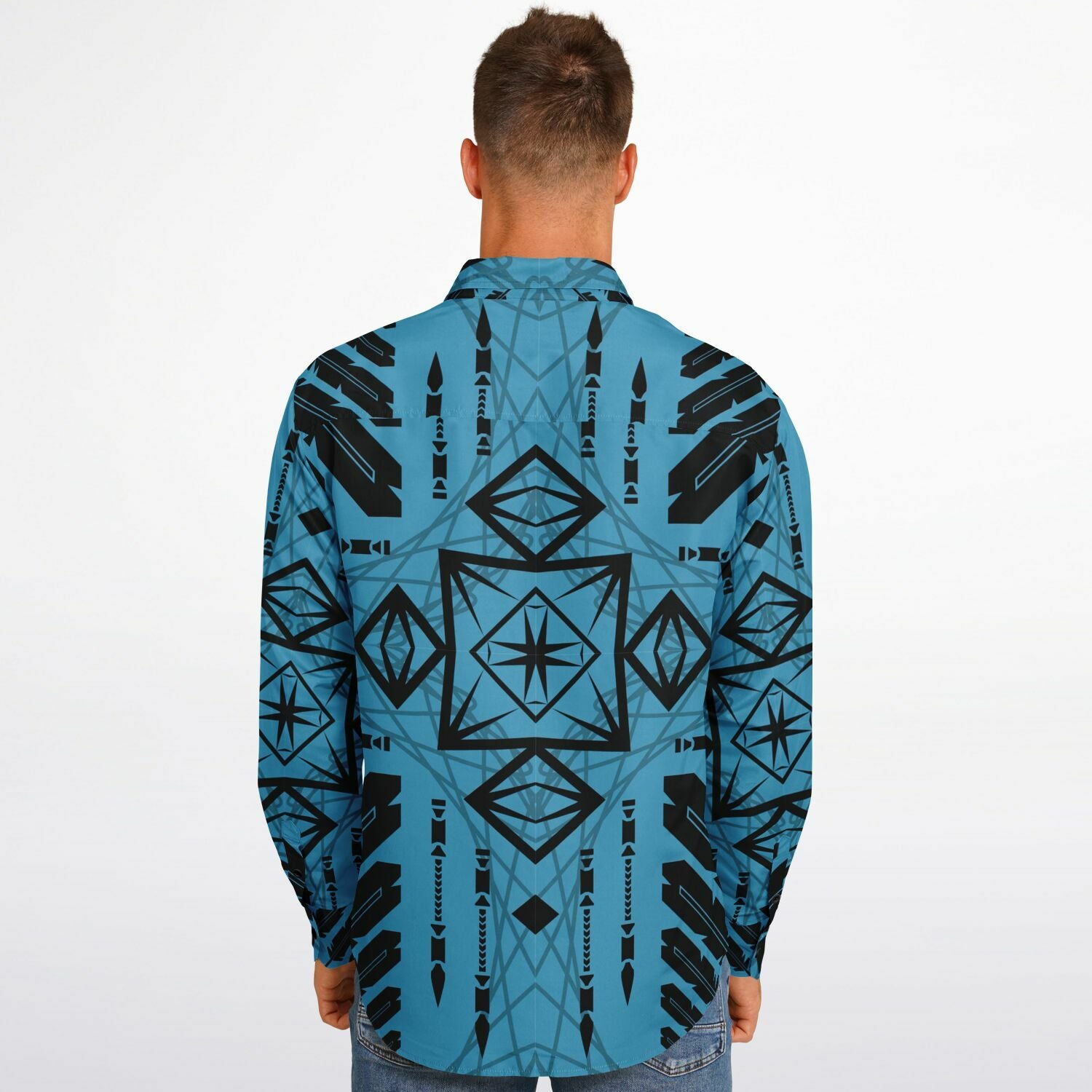 $NiieihiiNookei Long Sleeve Button Down Shirt - AOP