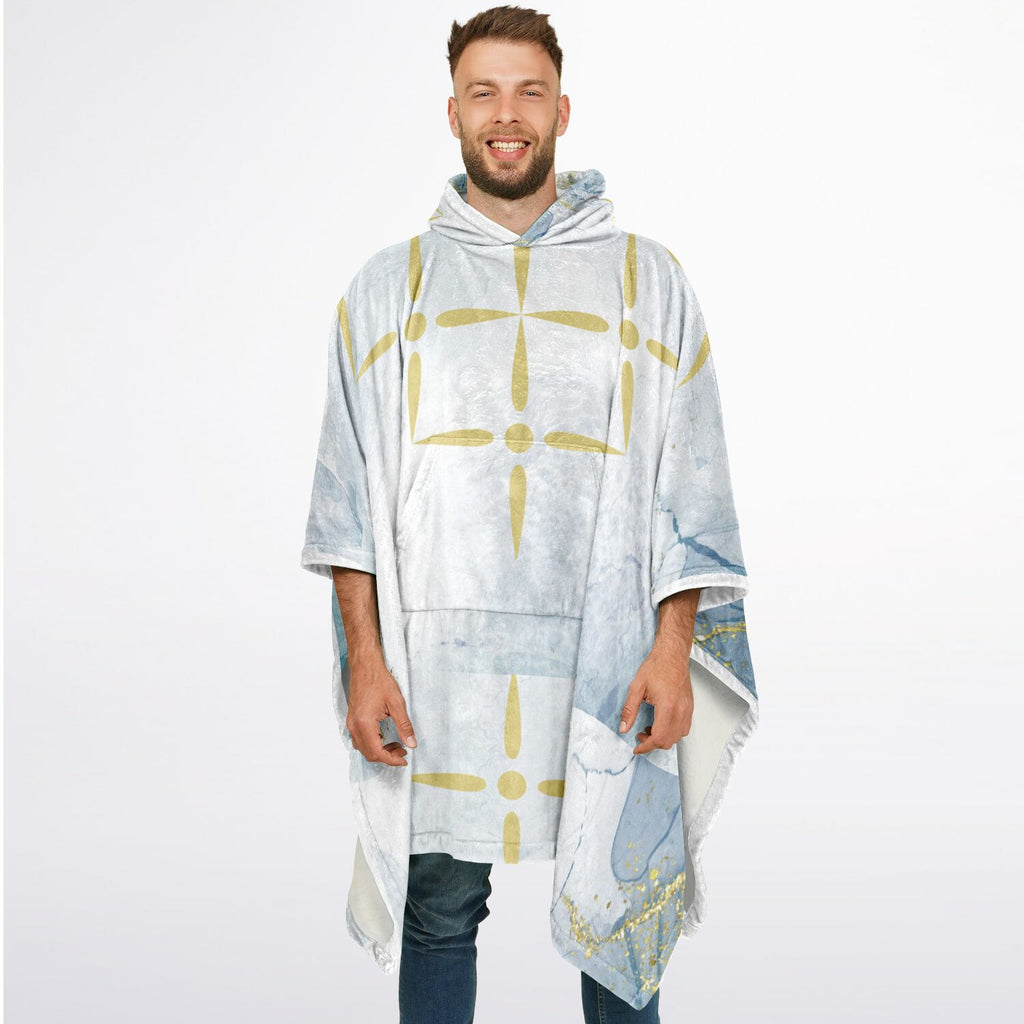 $NiieihiiNookei Flannel Blanket Poncho - AOP