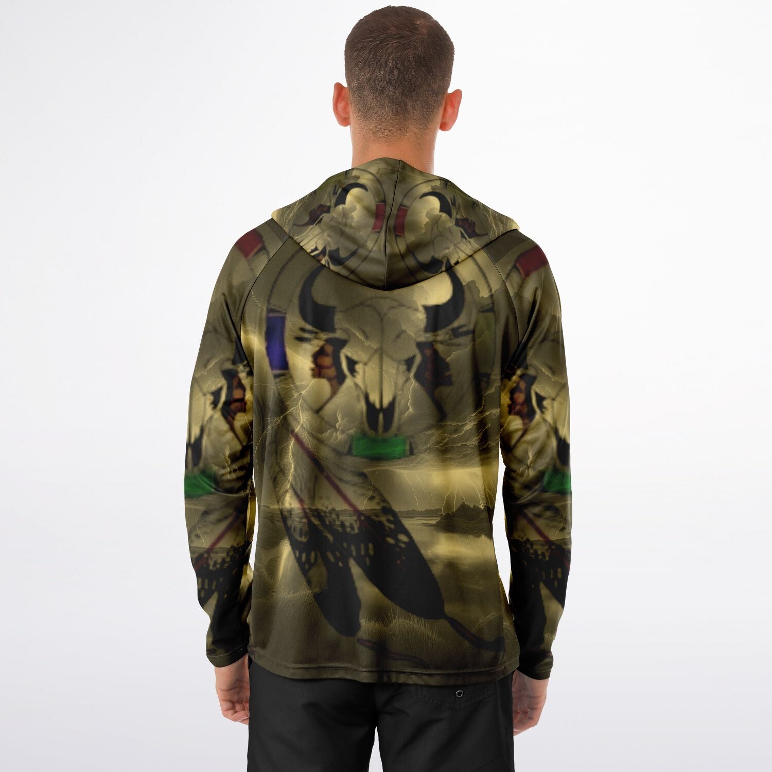 Northern Arapaho Tribe Logo Hooded Performance Shirt - AOP