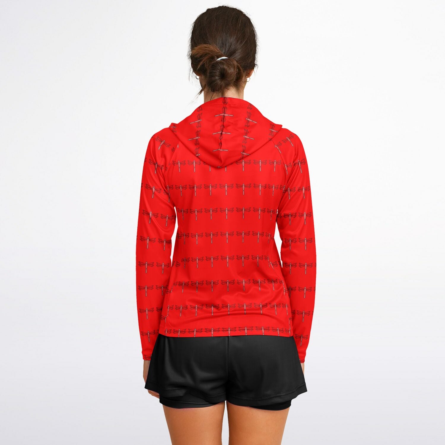 $NiieihiiNookei Women's Long Sleeve Hooded Performance Shirt - AOP