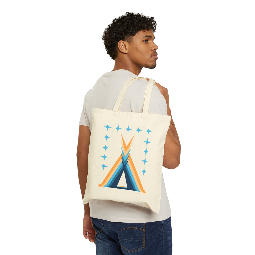 Tipi Under the Stars Cotton Canvas Tote — Design by $NiieihiiNookei