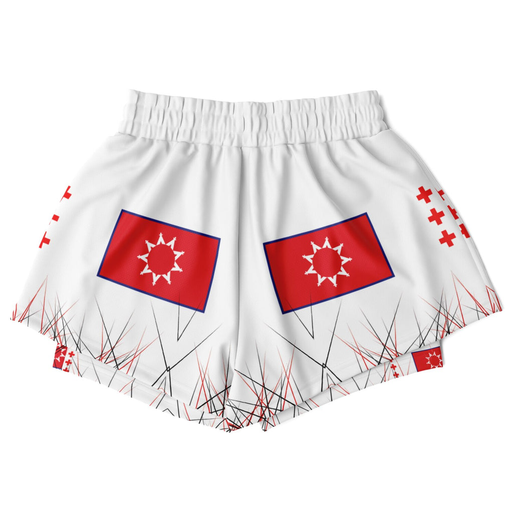 $NiieihiiNookei OST FLAG Women's 2-in-1 Shorts - AOP