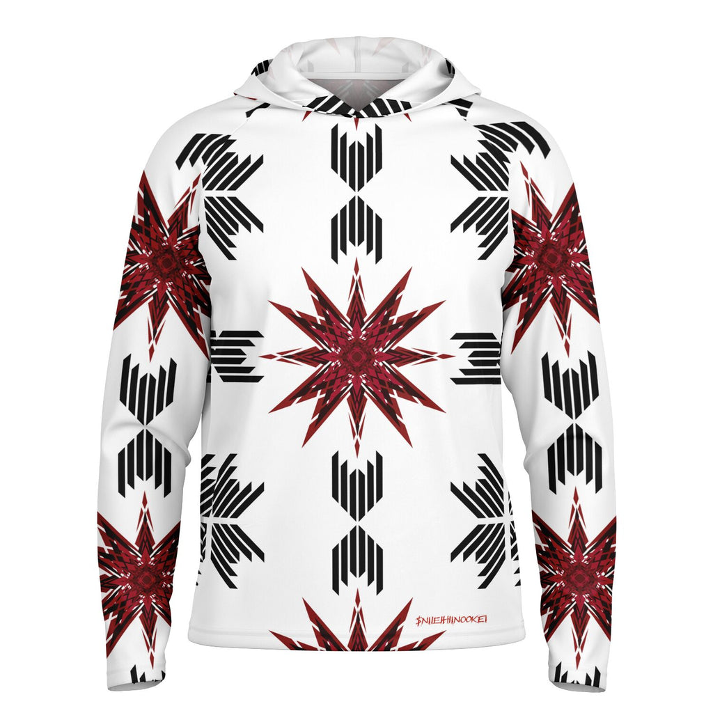 Men's Long Sleeve Hooded Performance Shirt - AOP