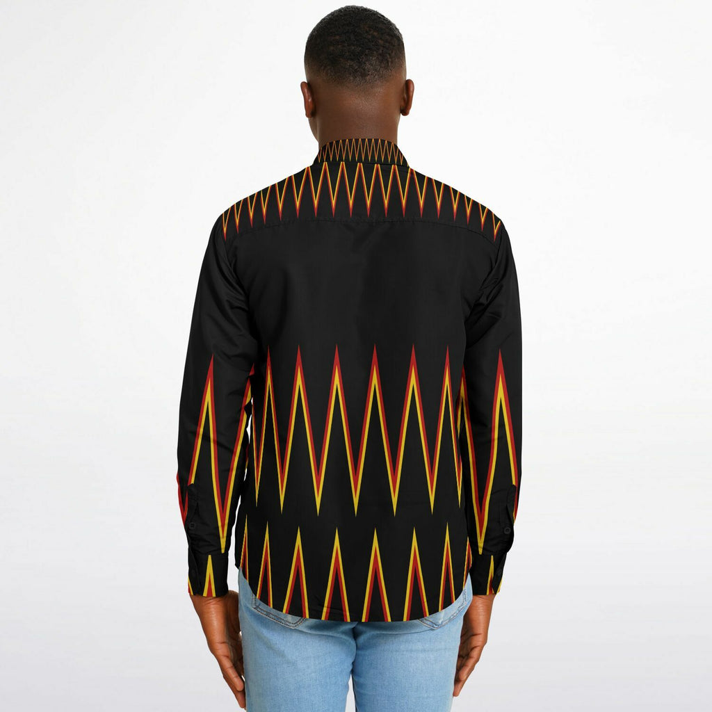 $NiieihiiNookei Long Sleeve Button Down Shirt - AOP