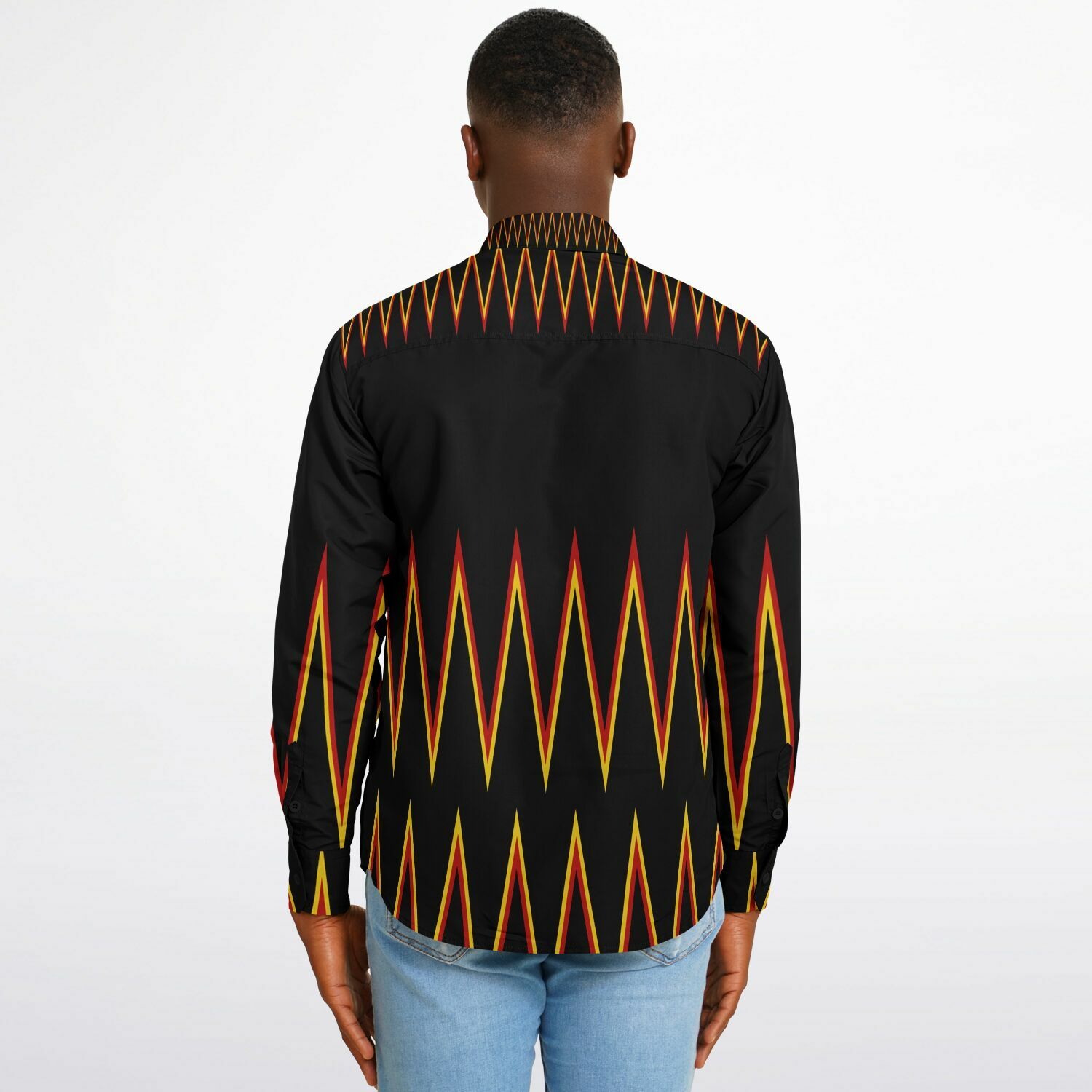 $NiieihiiNookei Long Sleeve Button Down Shirt - AOP