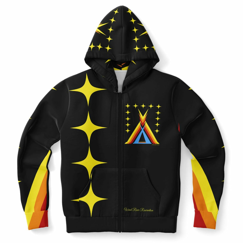 Wind River Reservation Design by $NiieihiiNookei Zip-Up Hoodie - AOP copy