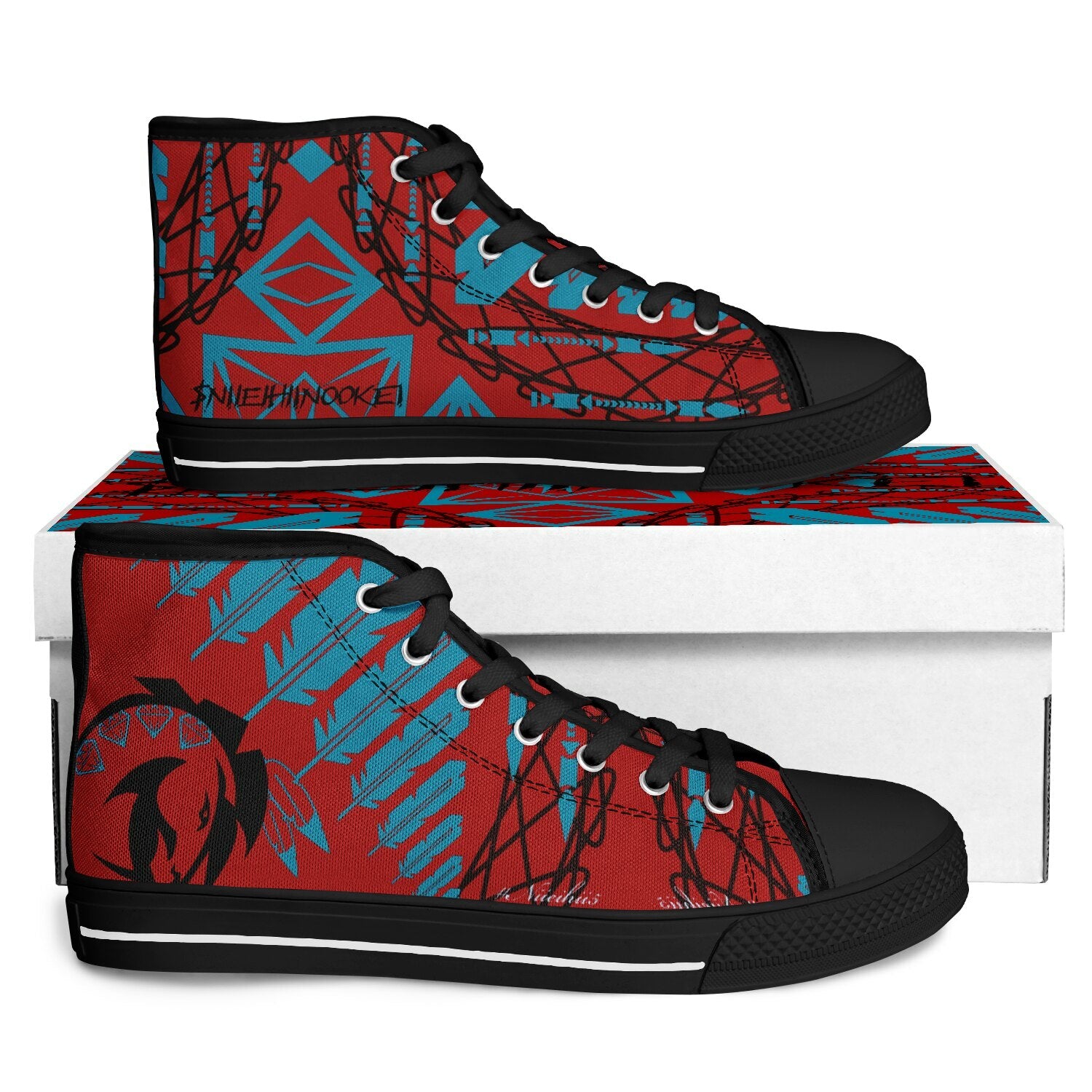 $NiieihiiNookei Urban Peak High Top Shoes - AOP