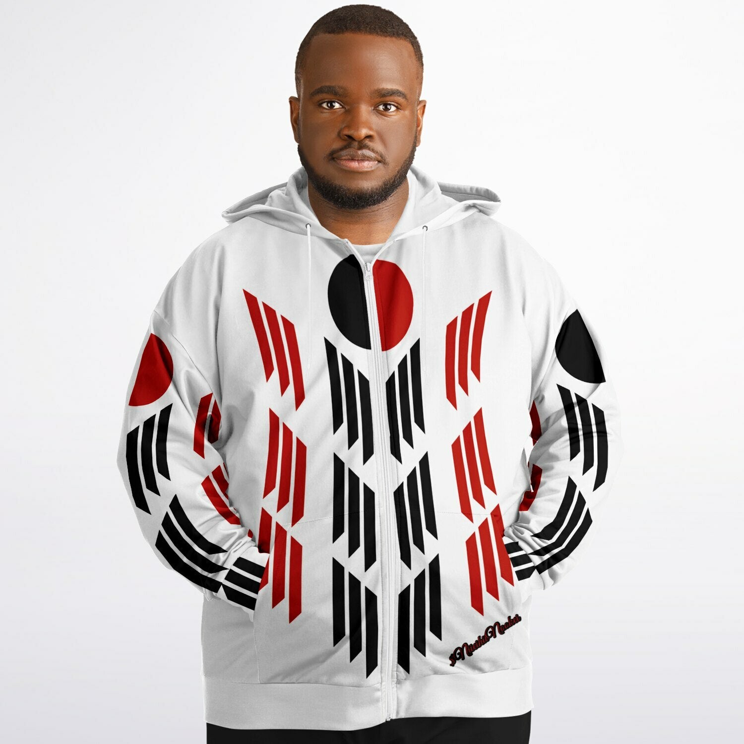 $NniieihiiNookei Arapaho Flag Athletic Plus-size Ziphoodie - AOP