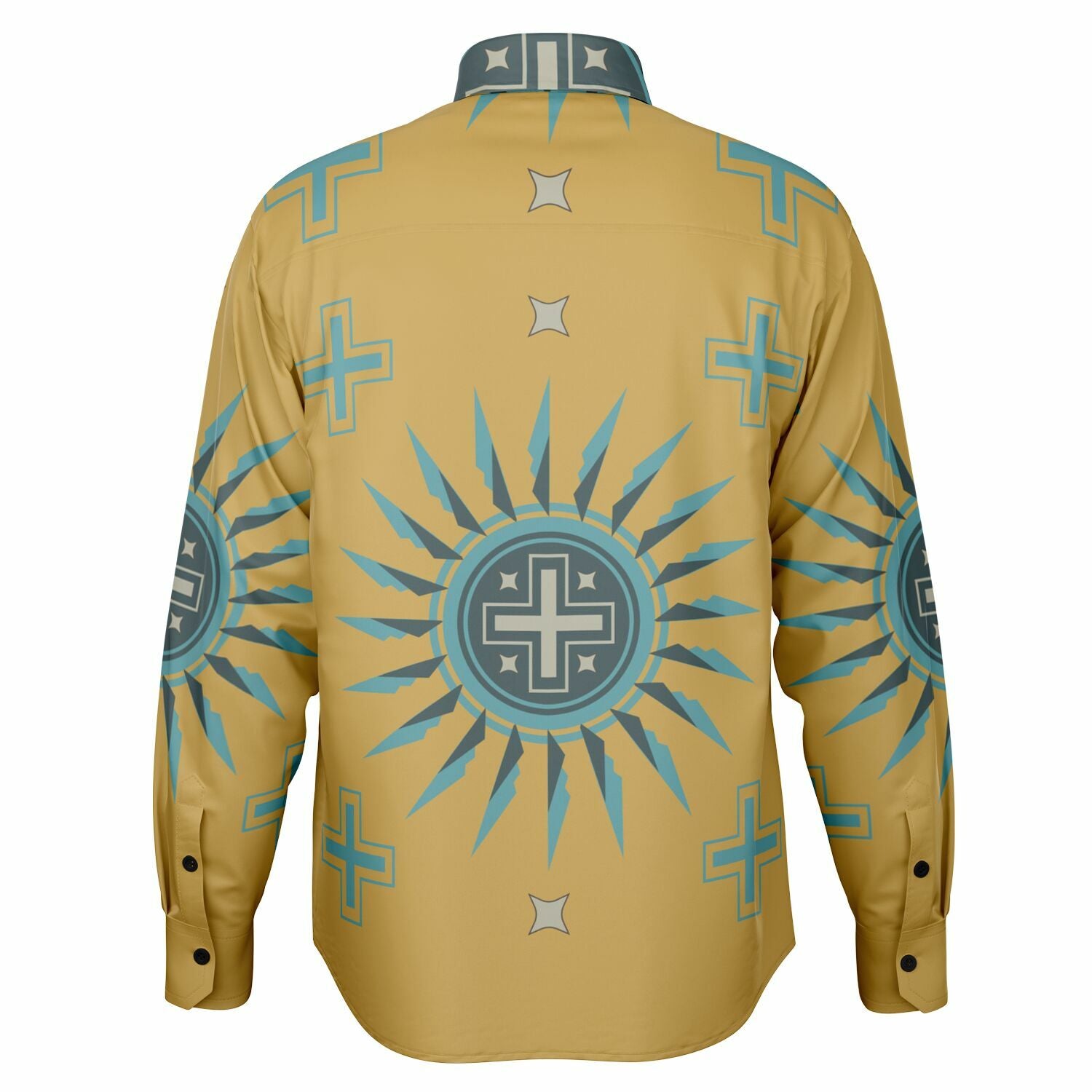 $NiieihiiNookei Long Sleeve Button Down Shirt - AOP