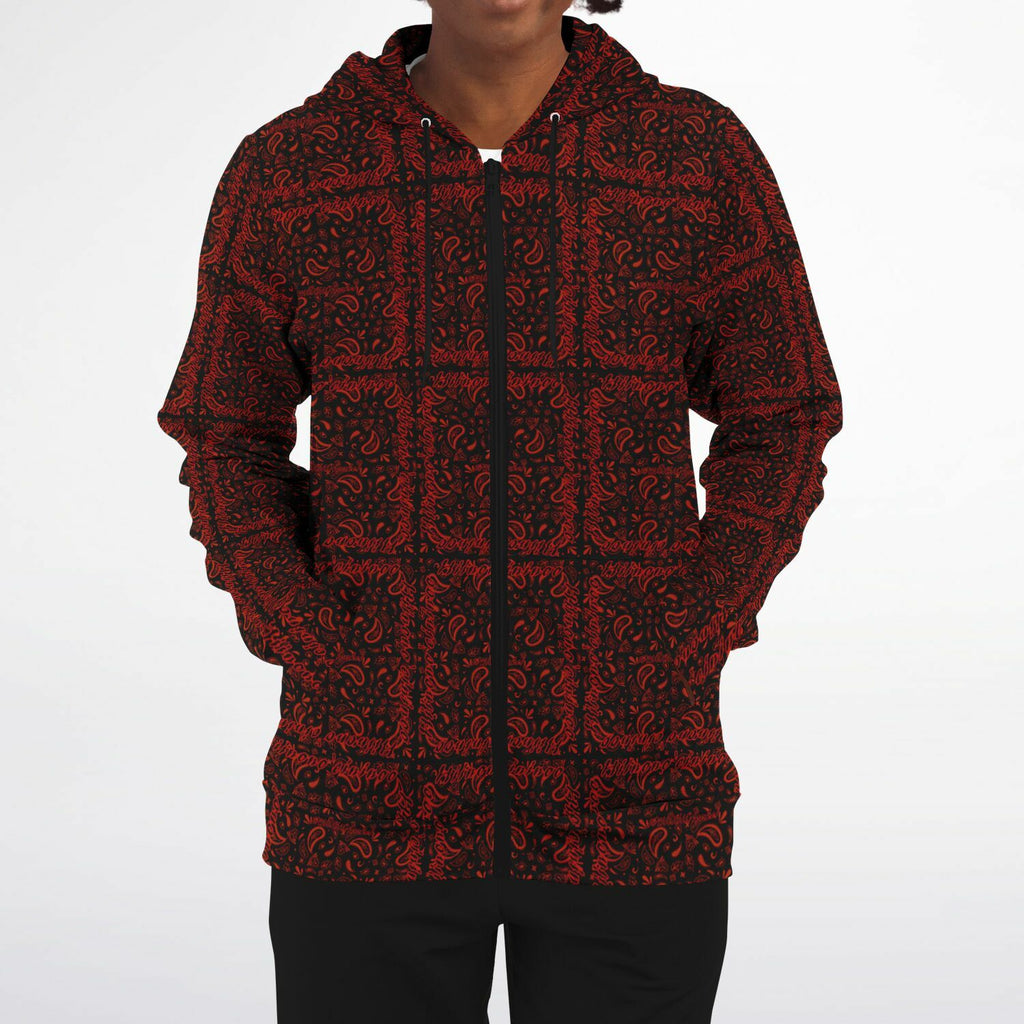 $NiieihiiNookei Athletic Zip-Up Hoodie - AOP