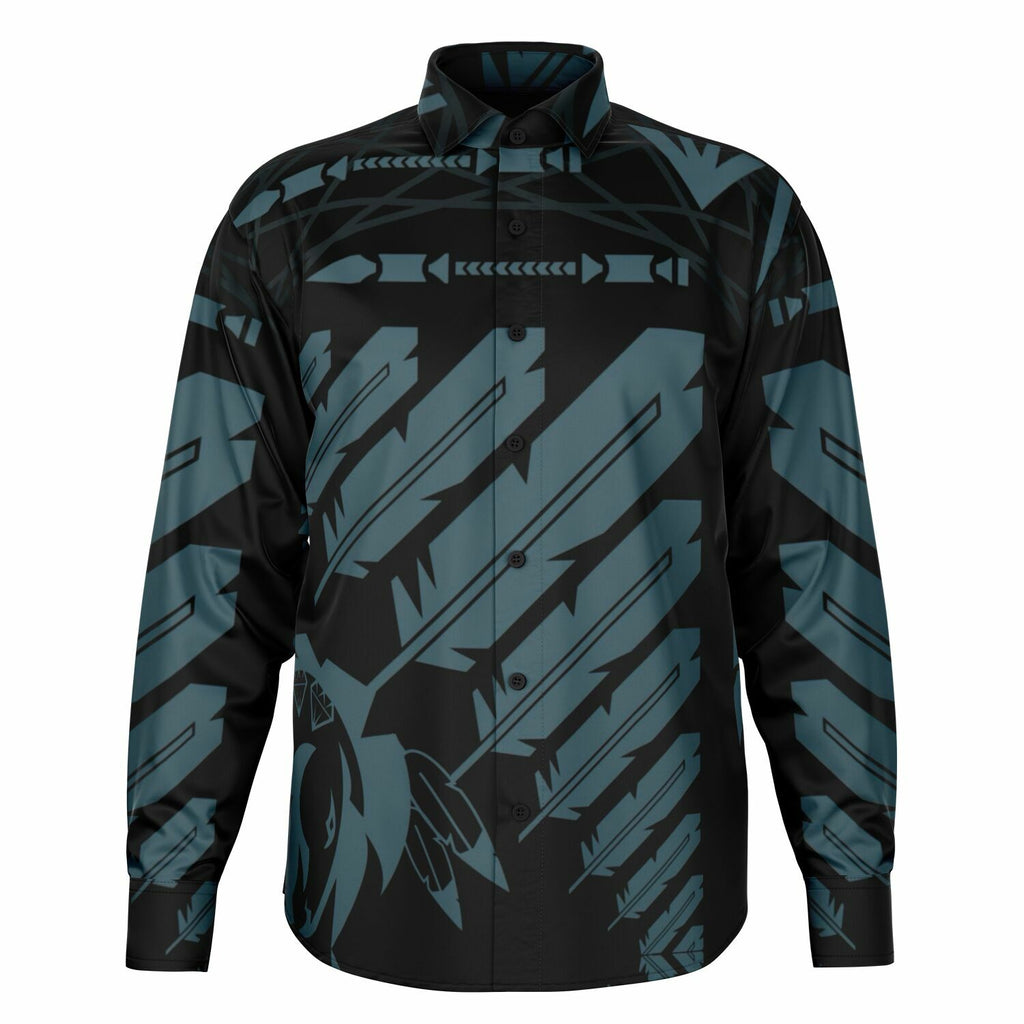 $NiieihiiNookei Long Sleeve Button Down Shirt - AOP