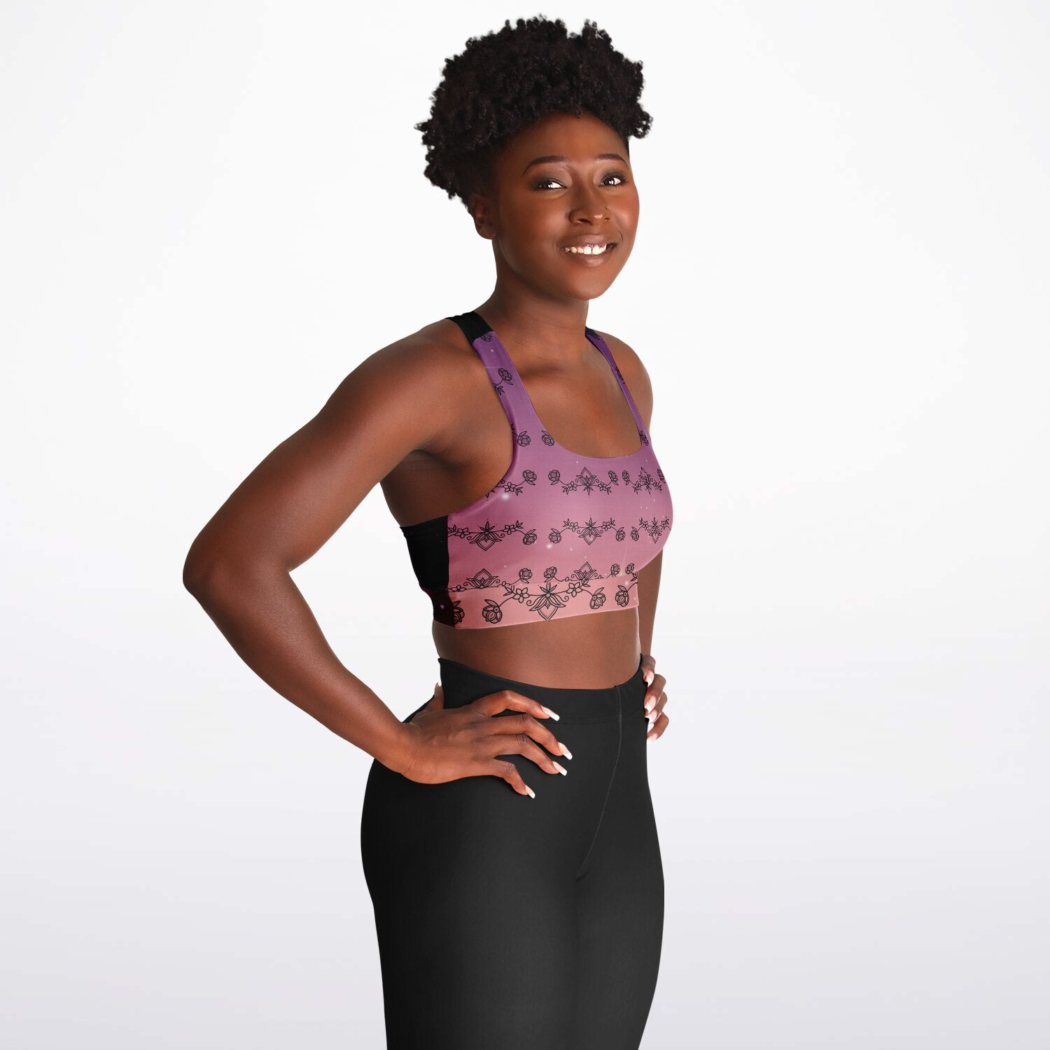 $NiieihiiNookeiPadded Sports Bra - AOP