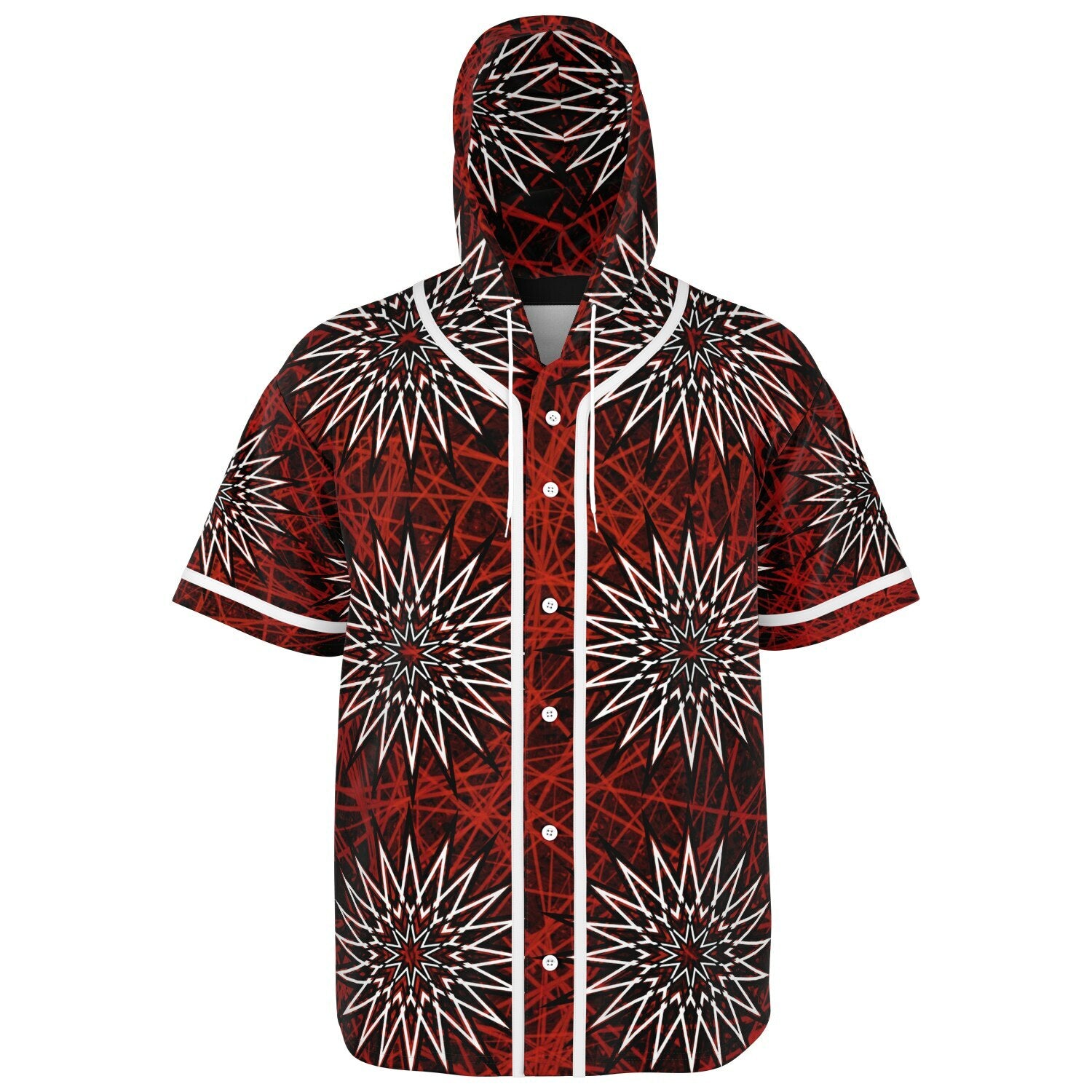 Hooded Baseball Jersey - AOP