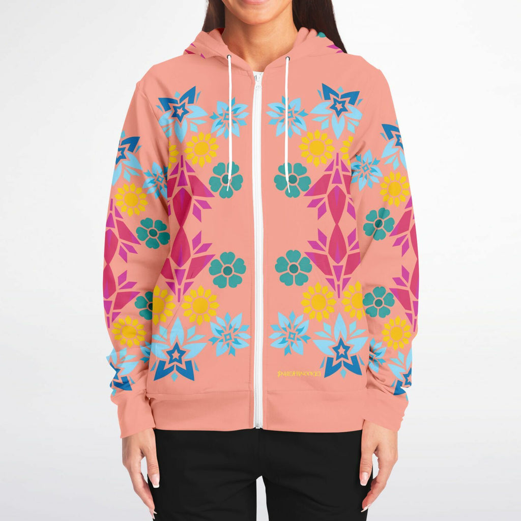 $NiieihiiNookei Athletic Zip-Up Hoodie - AOP