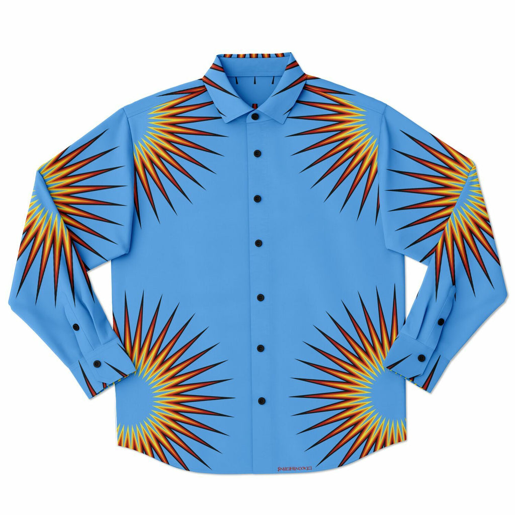 $NiieihiiNookei Long Sleeve Button Down Shirt - AOP