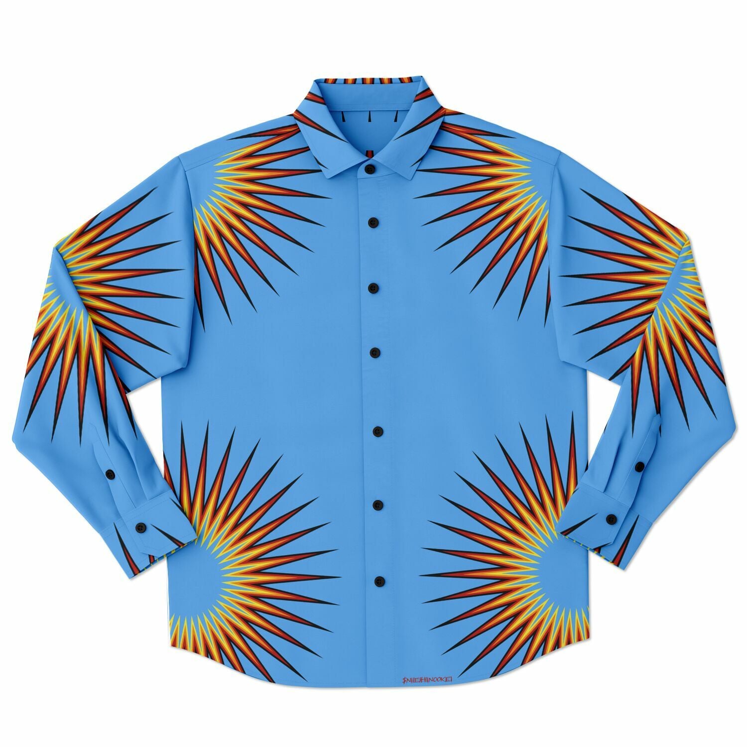 $NiieihiiNookei Long Sleeve Button Down Shirt - AOP