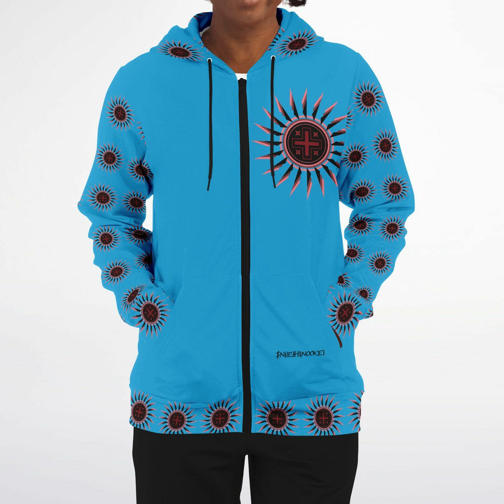 $NiieihiiNookei Athletic Zip-Up Hoodie - AOP